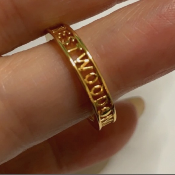 Sold out Vivienne Westwood signature logo band Ring - Picture 4 of 6